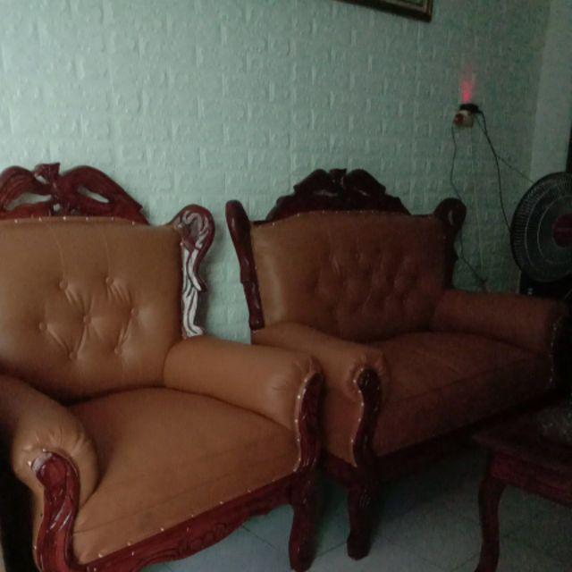 Kursi Sofa / Kursi Tamu Grandong Coklat 1 Set
