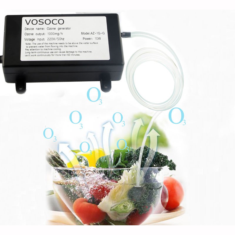 VOSOCO Ozone Generator Water Air  Purifier Sterilizer 1000mg - AZ-1G-G