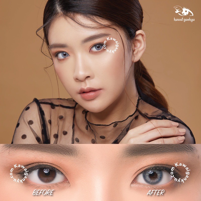 KawaiGankyu Softlens - Princess Miami Gray by Luina (1botol)