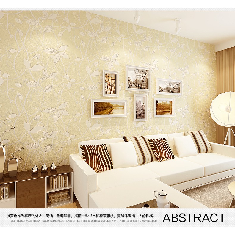 Wallpaper 3D Non Woven Relief Warm Romantic 53cm x 10m - Cream 550801