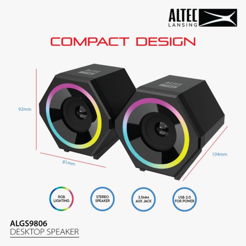 Gaming Speaker 2.0 RGB Altec Lansing ALGS9806