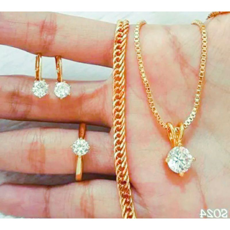 set perhiasan wanita mata satu