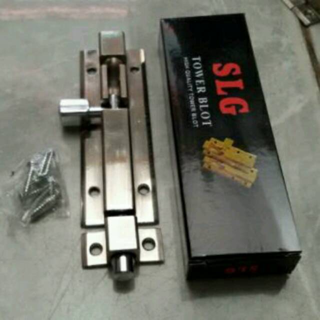 Grendel pintu 6in stainless tebel / slot pintu / kunci pintu