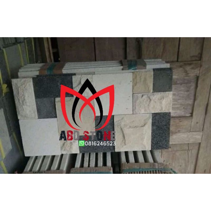 keramik batu alam mozaik Walclauding dekorasi dinding 20x40 12pcs