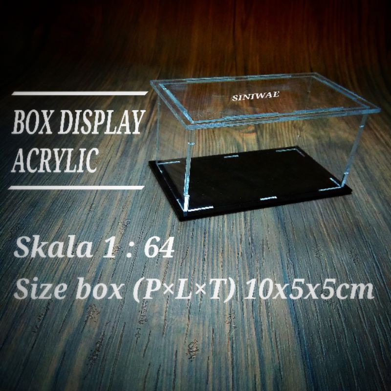 Box Display Akrilik Diecast Kotak Acrylic 10x5x5 cm Custom Showcase Action Figure Bongkar Pasang