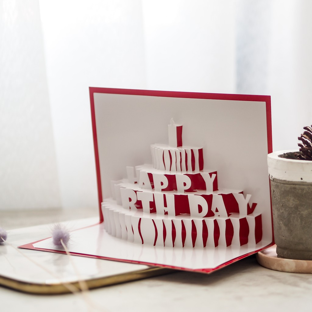 Kartu Ucapan Pop Up 3D - Ulang Tahun