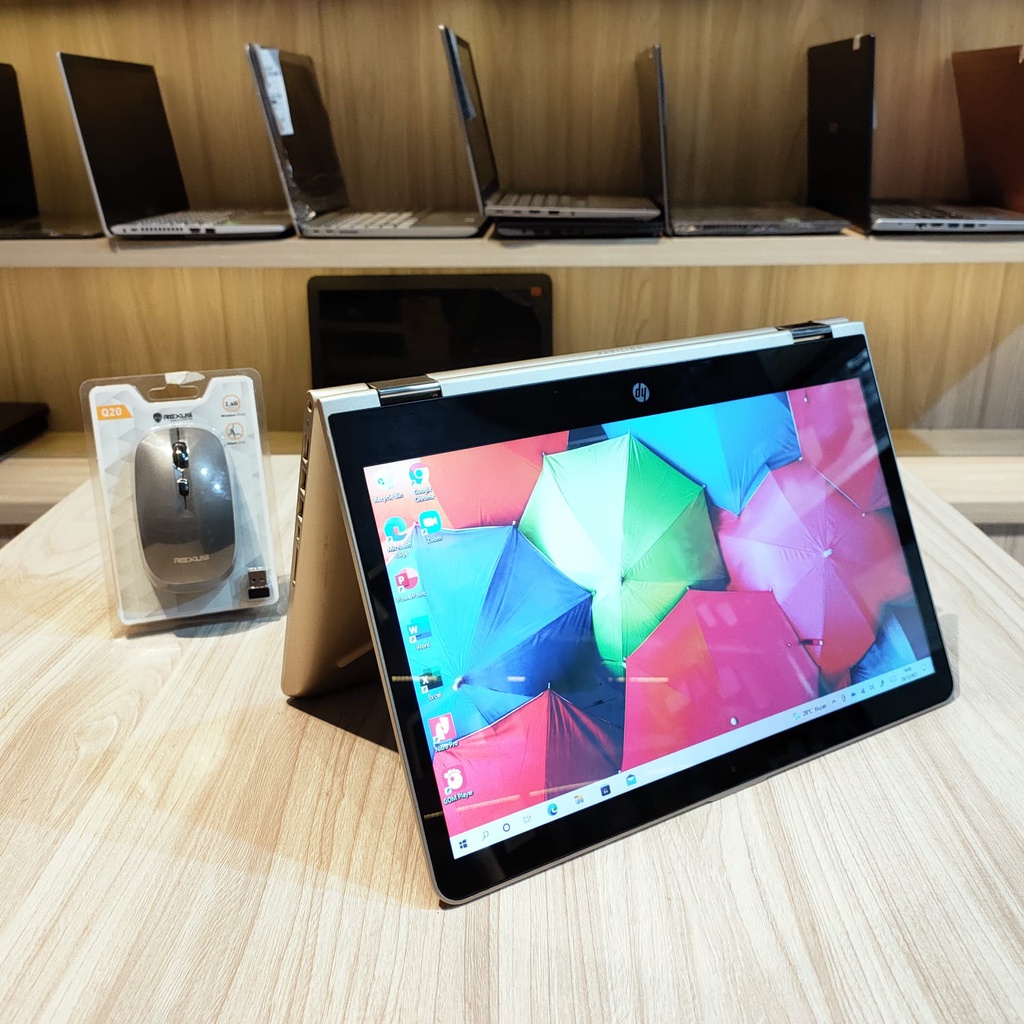 HP PAVILION X360 - Silver (Core i5 gen 7) RAM 8GB SSD 256GB Dual VGA NVIDIA GeForce 940MX (2GB)