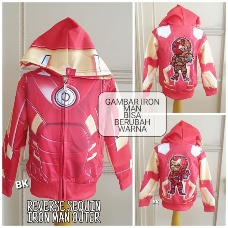 JAKET HOODIE ANAK COWOK MOTIF SPIDERMAN IRONMAN THOR CAPTAIN AMERICA AVENGER IMPORT BAHAN TEBAL