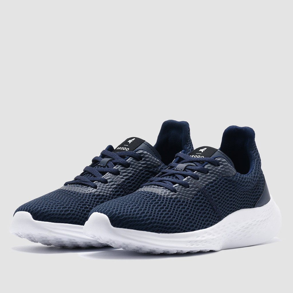 Sepatu Olahraga Brodo Active Sprint [Full White/Black White/Grey White/Navy White]-4