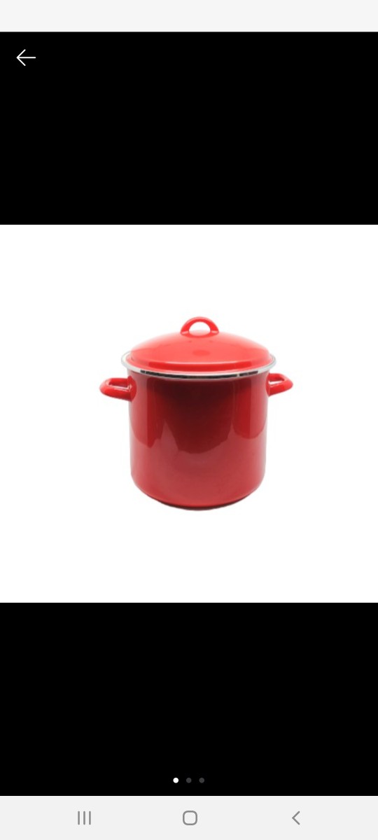 Kedaung Panci Dengan Tutup Enamel Merah / Red Stock Pot With Enamel Lid 7.57 L