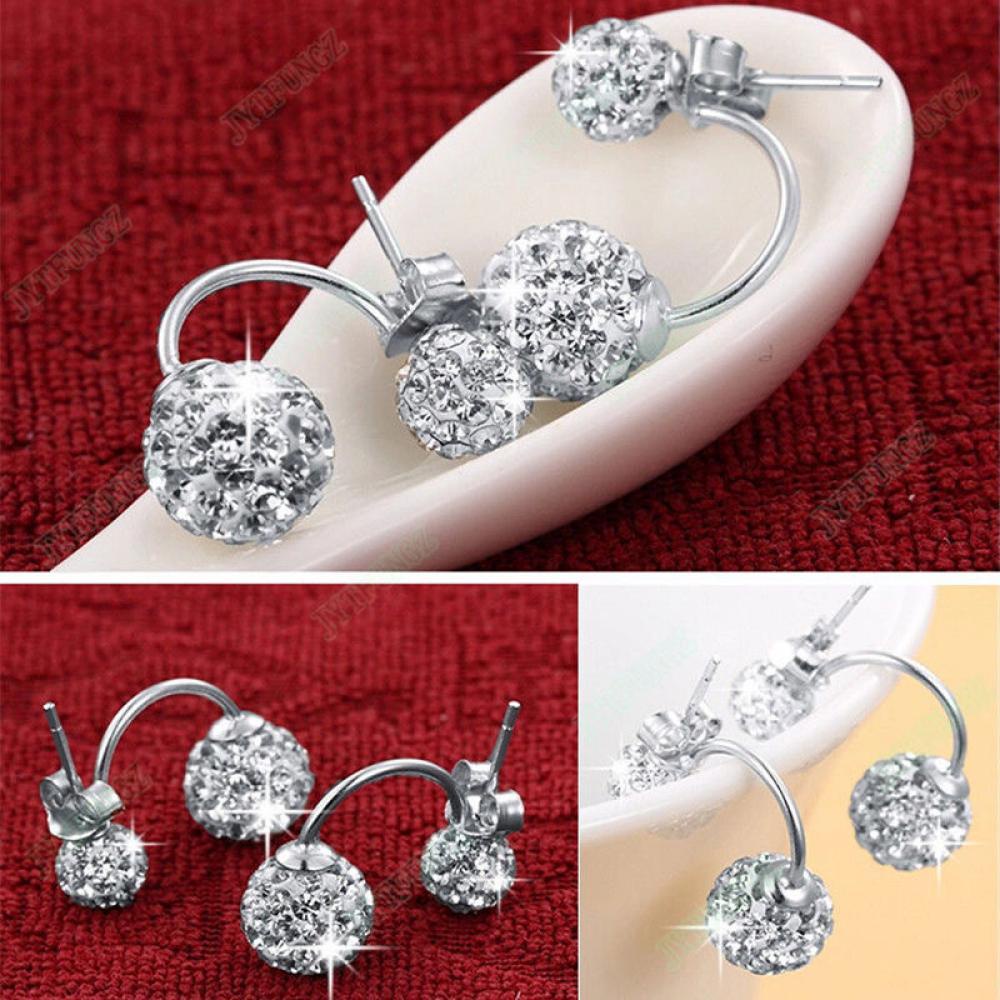 Perhiasan Anting LILY Fashion Kristal Manik-Manik Ganda