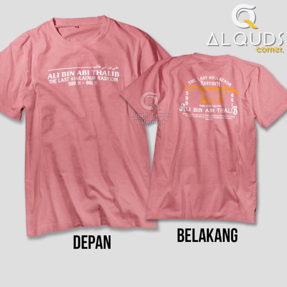 Kaos Dakwah Islami Khalifah ALI BIN ABI THALIB Last Khulafaur Rasyidin / Baju Santri Muslim / 8512-7