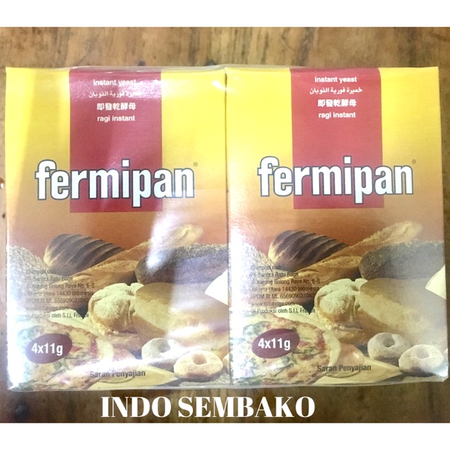 Fermipan isi 10 bungkus ( 4x11g ) / Fermipan Ragi Instan Instant Yeast / Fermipan 4x11g pax