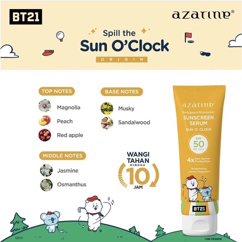 Bodyguard Moisturizer Sunscreen Serum - AZARINE X BT21 100ML