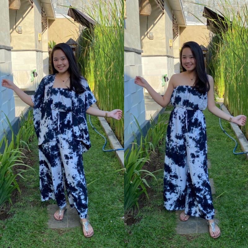 One Set Tie Dye Kemben ( OUTER + KEMBEN + CELANA)
