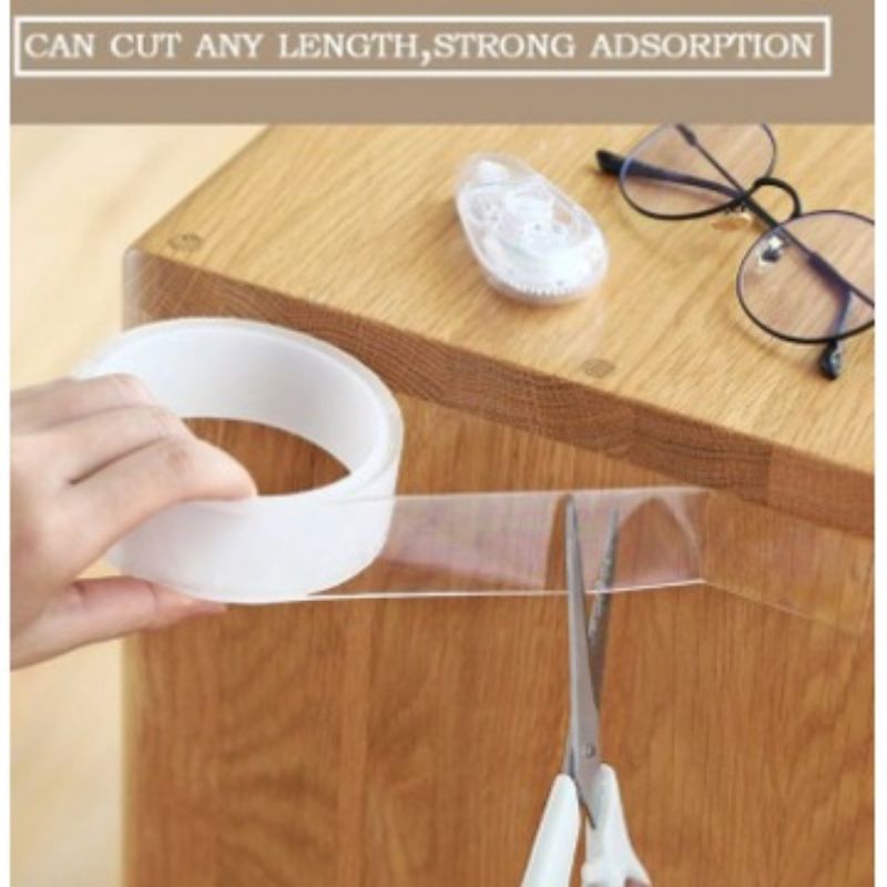 

NANO DOUBLE TAPE/DOUBLE TAPE/SELOTIP ISOLASI BENING MULTIFUNGSI DOUBLE TAPE ISOLASI 2 SISI LAKBAN BENING TAHAN AIR