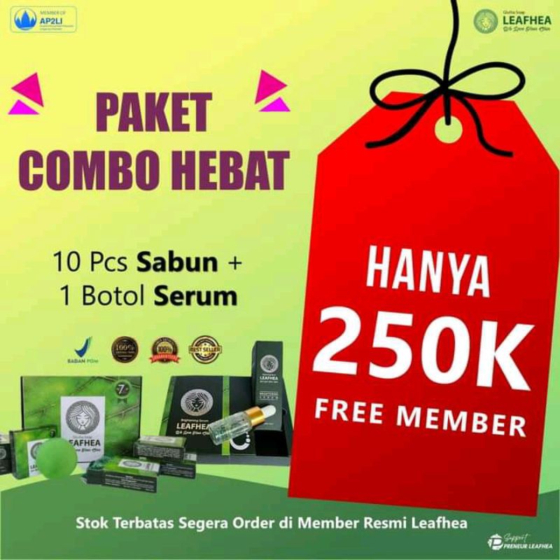 Paket combo hemat sabun+Serum leafhea