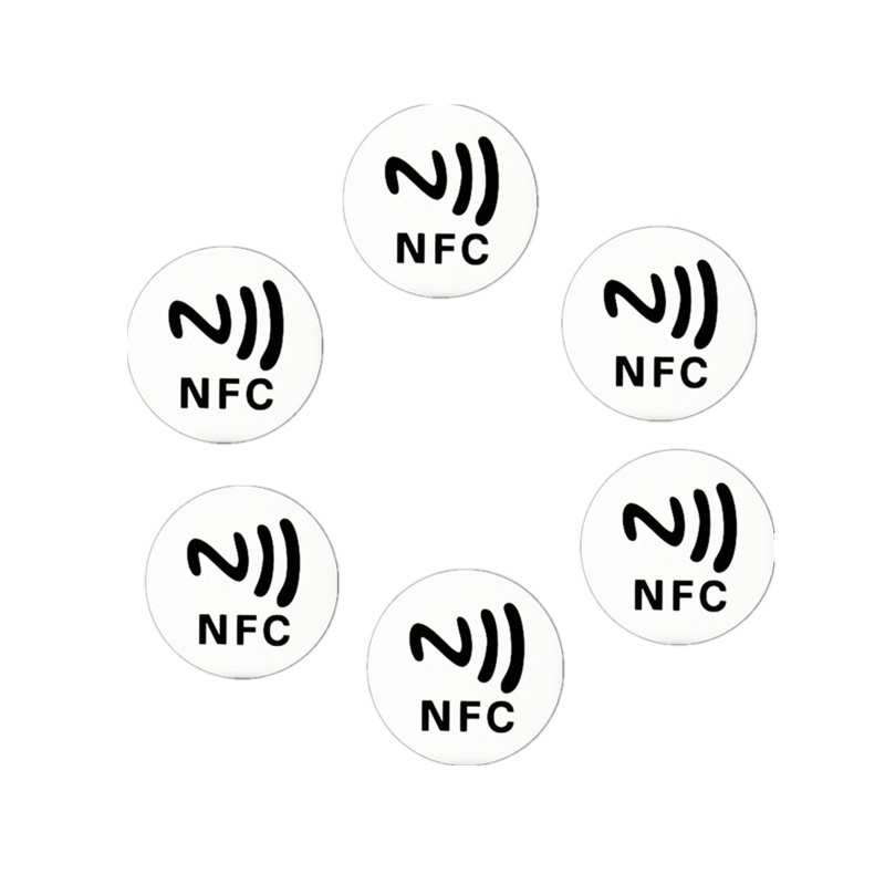 Stiker Tag NFC Bulat VIVI 25mm NTAG213 Perekat Anti Metal Universal Lable 6pcs