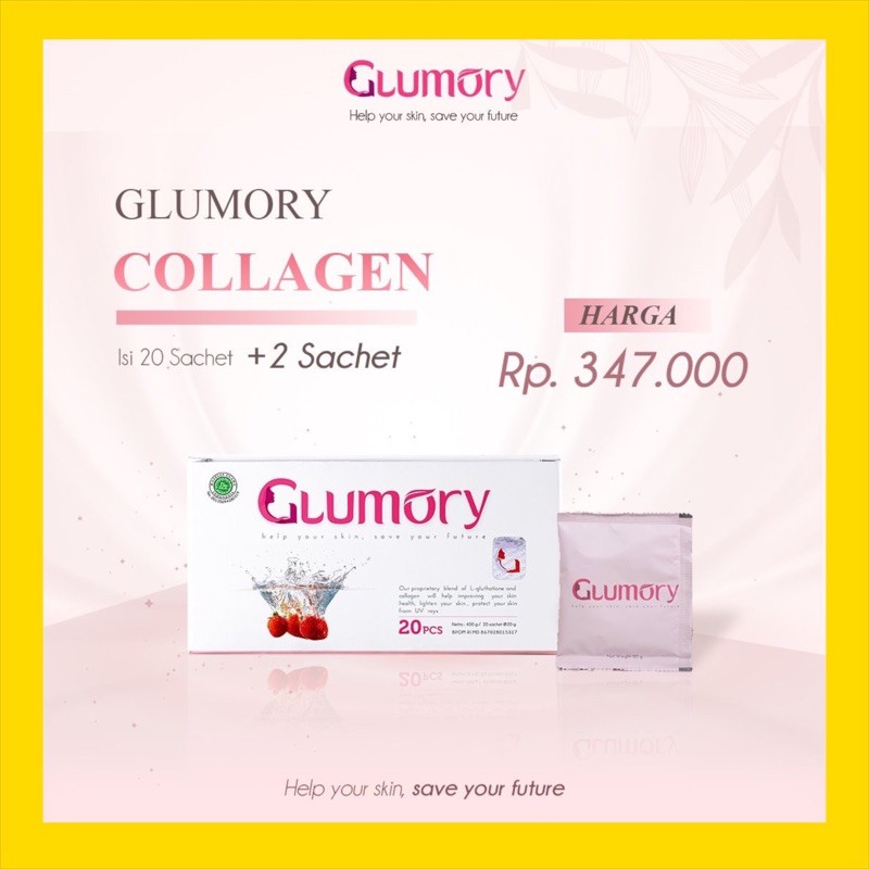 Glumory Beauty Drink 100 Original Best Seller Isi 20 Sachet Shopee Indonesia