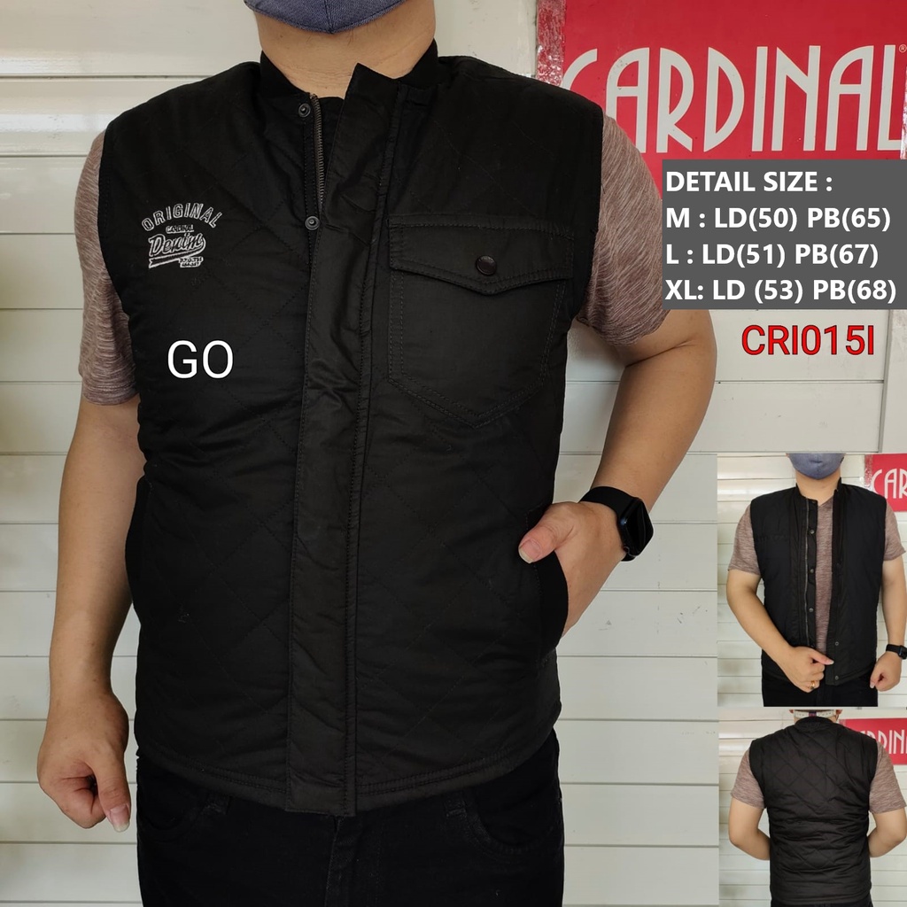 gof CARDINAL ROMPI PARASUT Men Casual  Vest Cotton Pakaian Pria Outdoor Disto Original