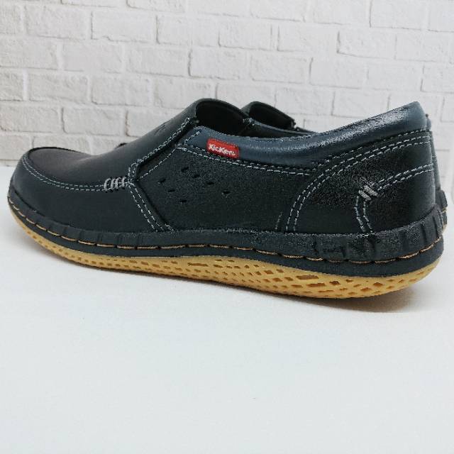 Kickers Sepatu Casual Kasual Kulit Asli Pria Kualitas Istimewa