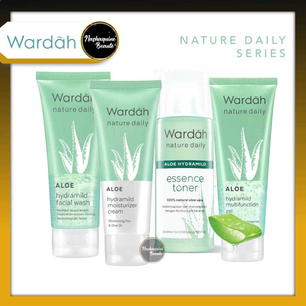 WARDAH Nature Daily Aloe Hydramild | Essence Toner | Multi Gel Face Wash Moisturizer Cream Serum Hand