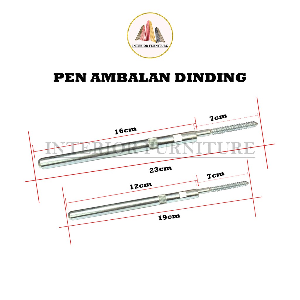 Pen Ambalan Dinding 120 mm dan 160 mm / Bracket Ambalan Melayang