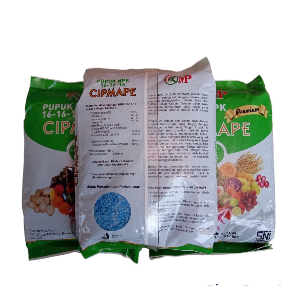 Pupuk NPK 16-16-16 Cipmape Premium 1 Kg