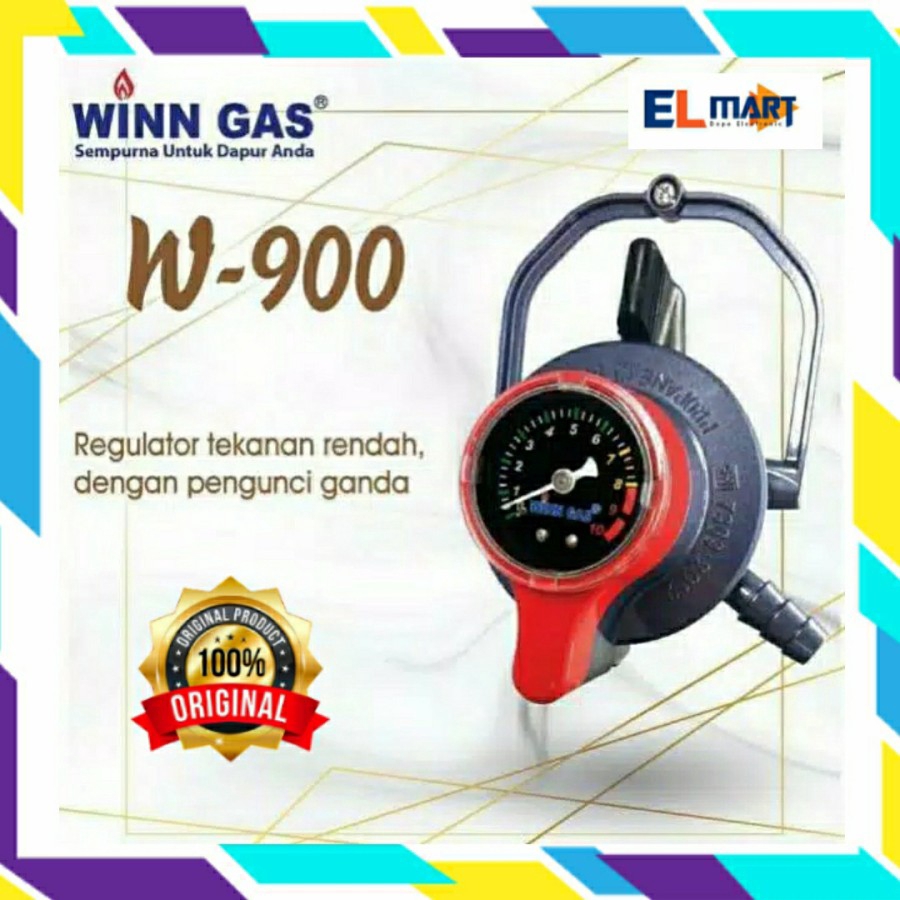 WINN GAS Regulator Dengan Pengaman W900 M - W 900 M - 900M W900M Meter