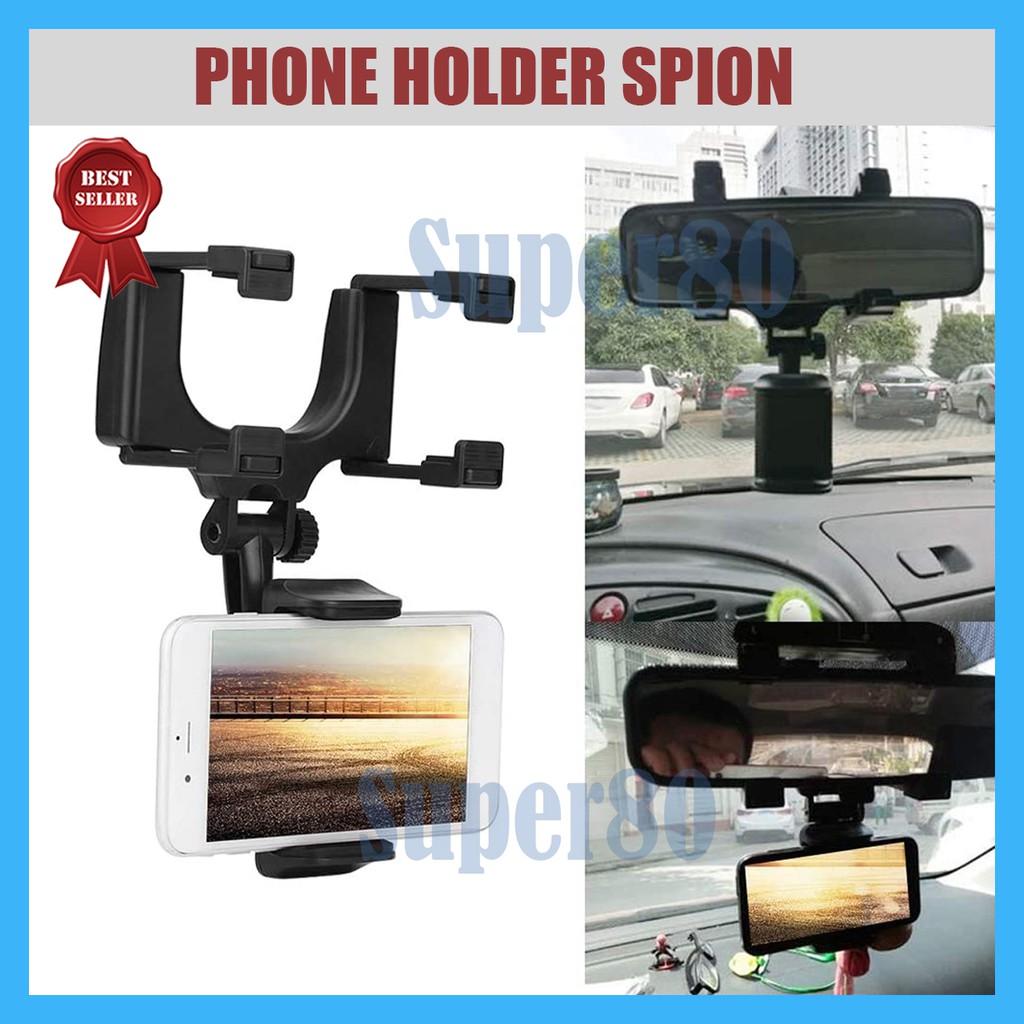 Phone Holder Kaca Spion Mobil Gantung Universal Car Mirror Tengah HP Camera Dashcam GPS