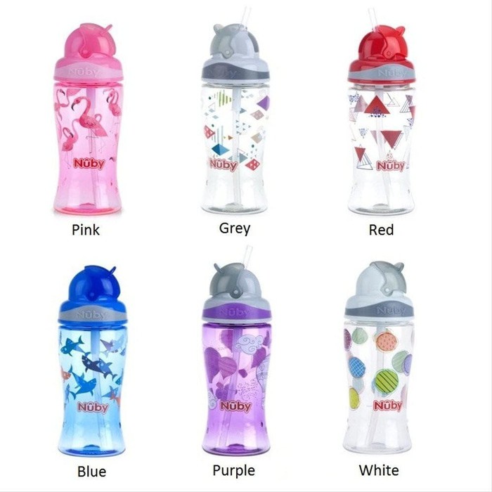 Nuby Thirsty Kids Flip It Boost 360ml (Tersedia varian warna)