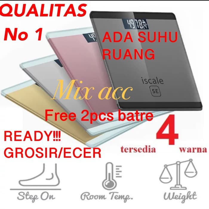 ramadhan sale Timbangan Badan Digital Indikator Iscale SE Kaca Elektrik