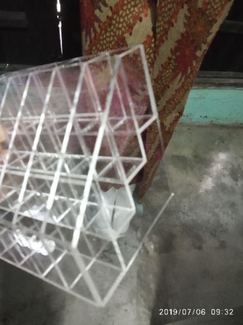 Tempat Lipstik Akrilik,acrylic Display Uk Kotak 2x2cm Isi 24