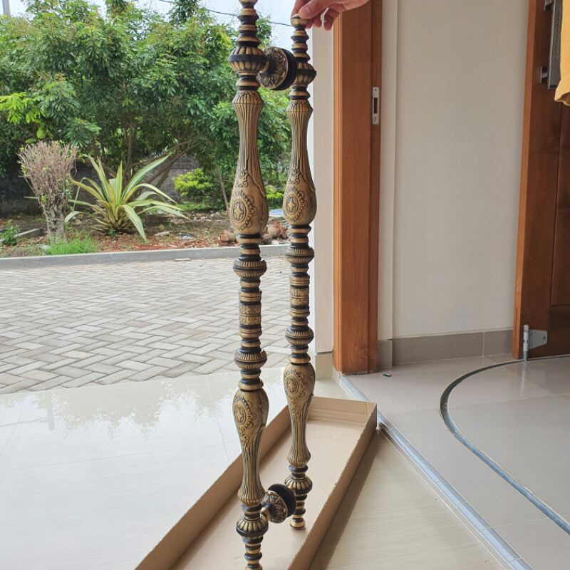 Handle 1meter tarikan pintu rumah bahan full murni kuningan tampilan mewah elegan