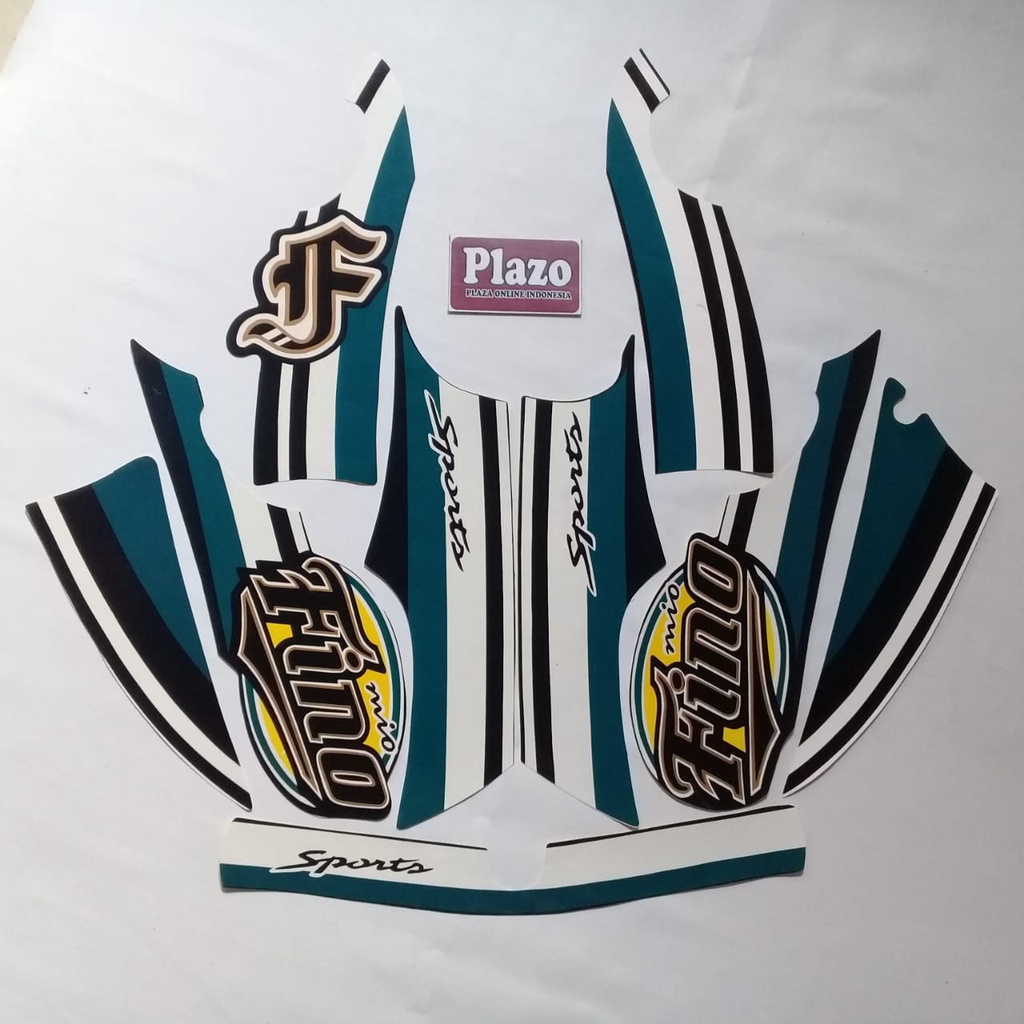 Striping sticker lis body motor yamaha fino 2013 hitam-kuning