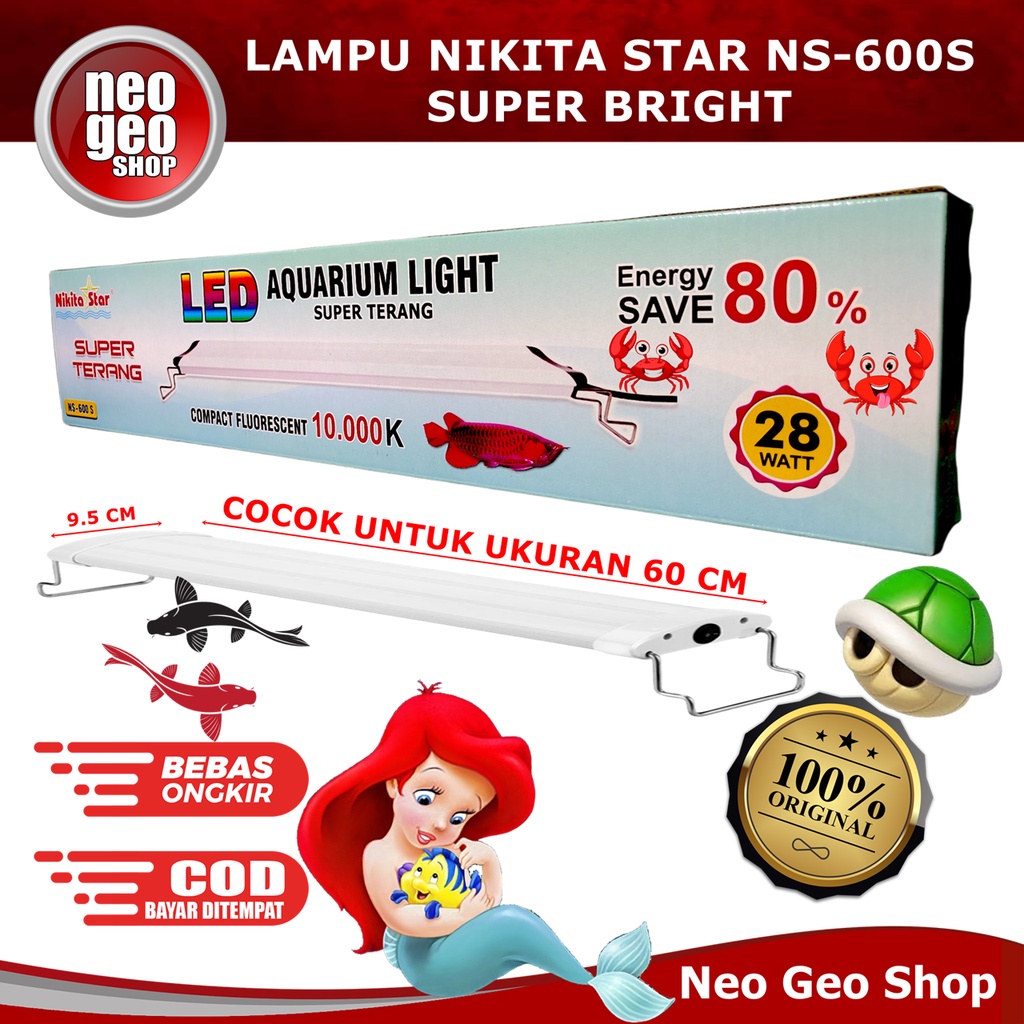 Nikita Star NS600S NS 600S 600 S Lampu LED Aquarium Aquascape