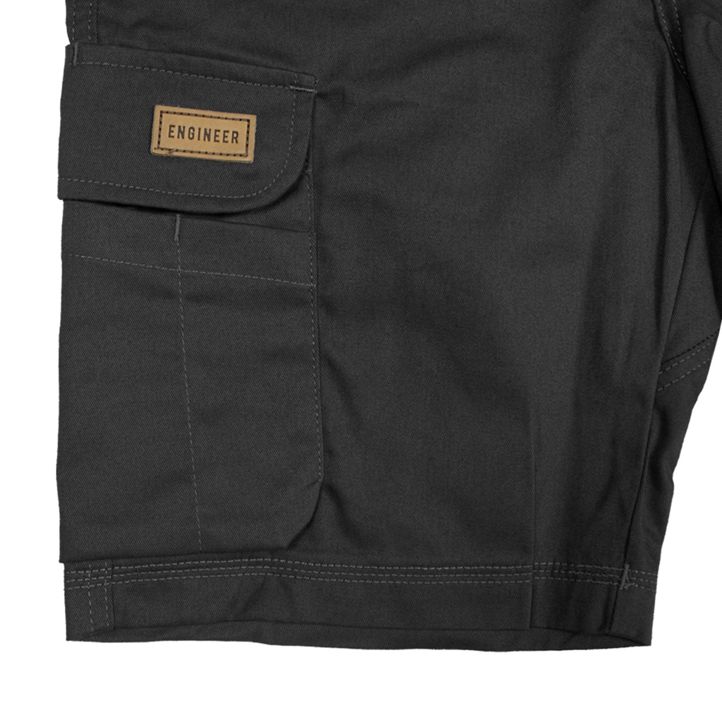 GRADER PANTS BLACK-Short Workpant / Celana Cargo Pendek by ENGINEER