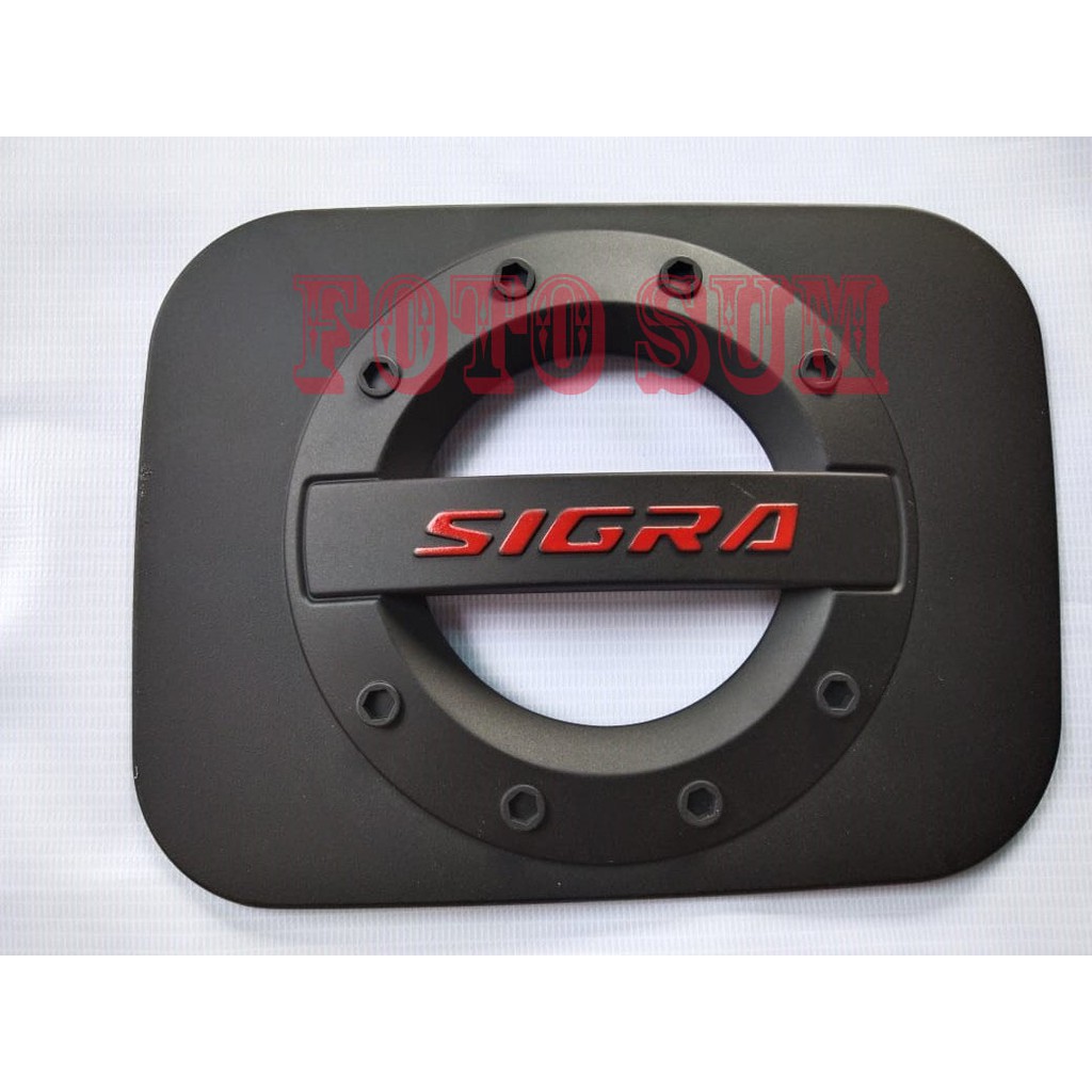 caver tangki mobil sigra tulisan merah