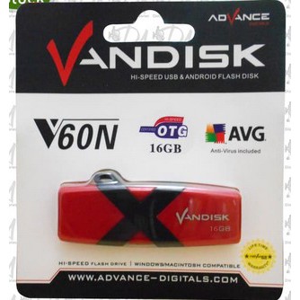FD FLASH DISK VANDISK V60N OTG MICRO 16GB by ADVANCE (ORIGINAL)