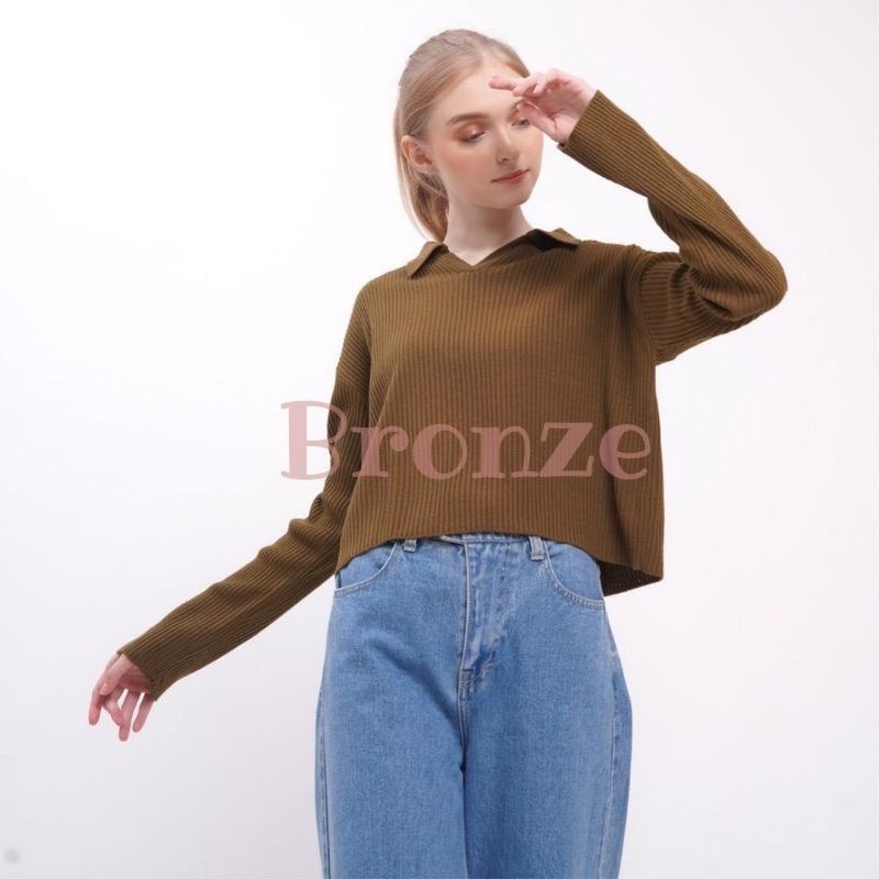 ZEA POLO CROP TOP KNIT