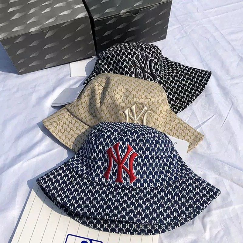 Topi Bucket Wanita NY Import Premium Original Reversibel ( Bolak-Balik ) / Topi Bucket / Topi Baket 