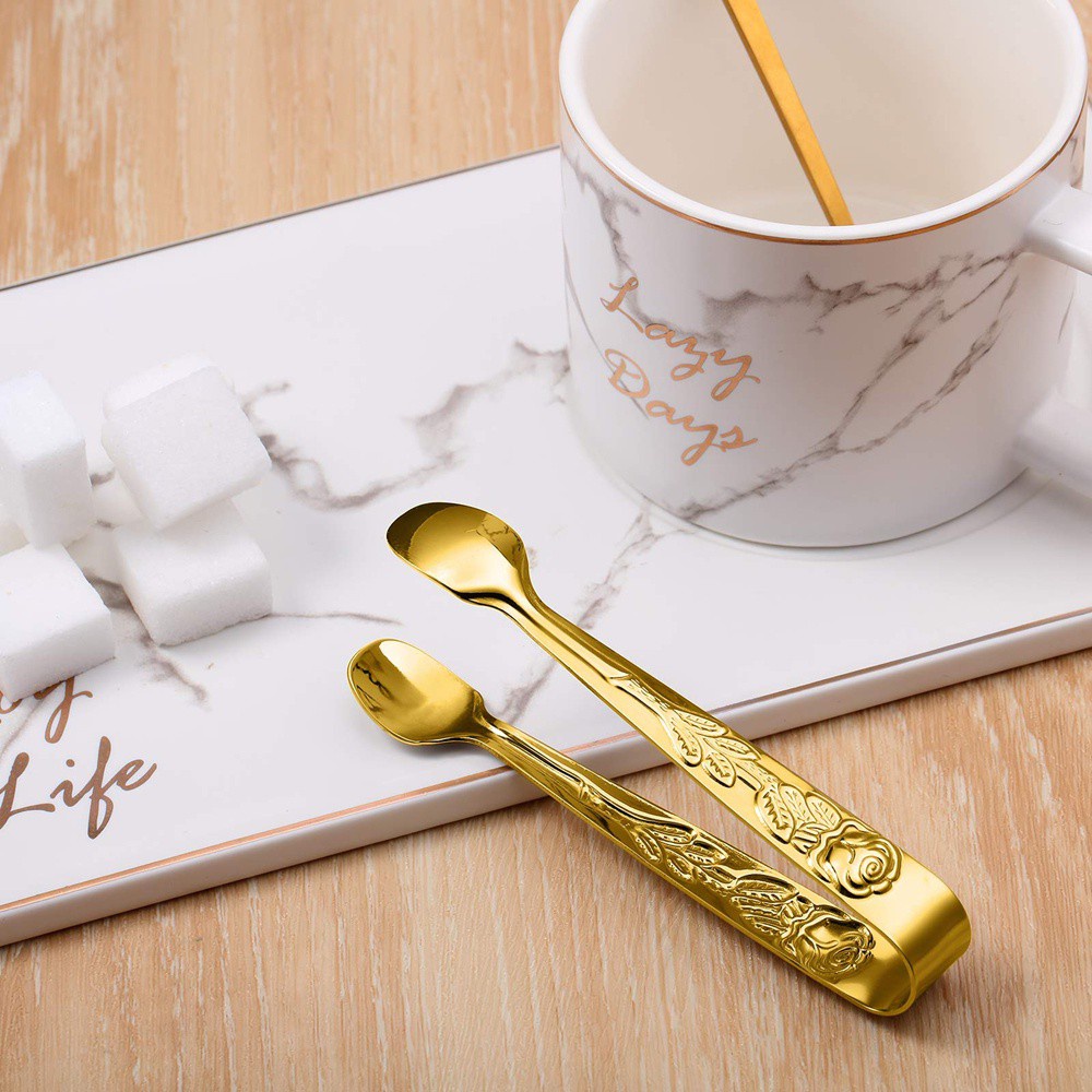 Suyou Klip Penjepit Gula / Es Batu / Kopi / Makanan Bahan Stainless Steel Gaya Vintage Untuk Dapur