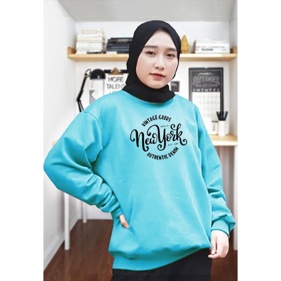 Kaos Lengan Panjang NEW YORK / Kaos Sweatshirt / Atasan Wanita / Atasan Wanita Lengan Panjang