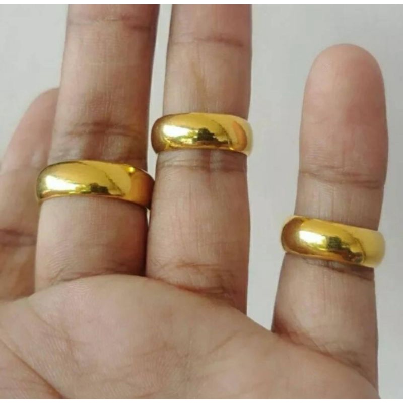 cincin Kuningan anti karat 24k