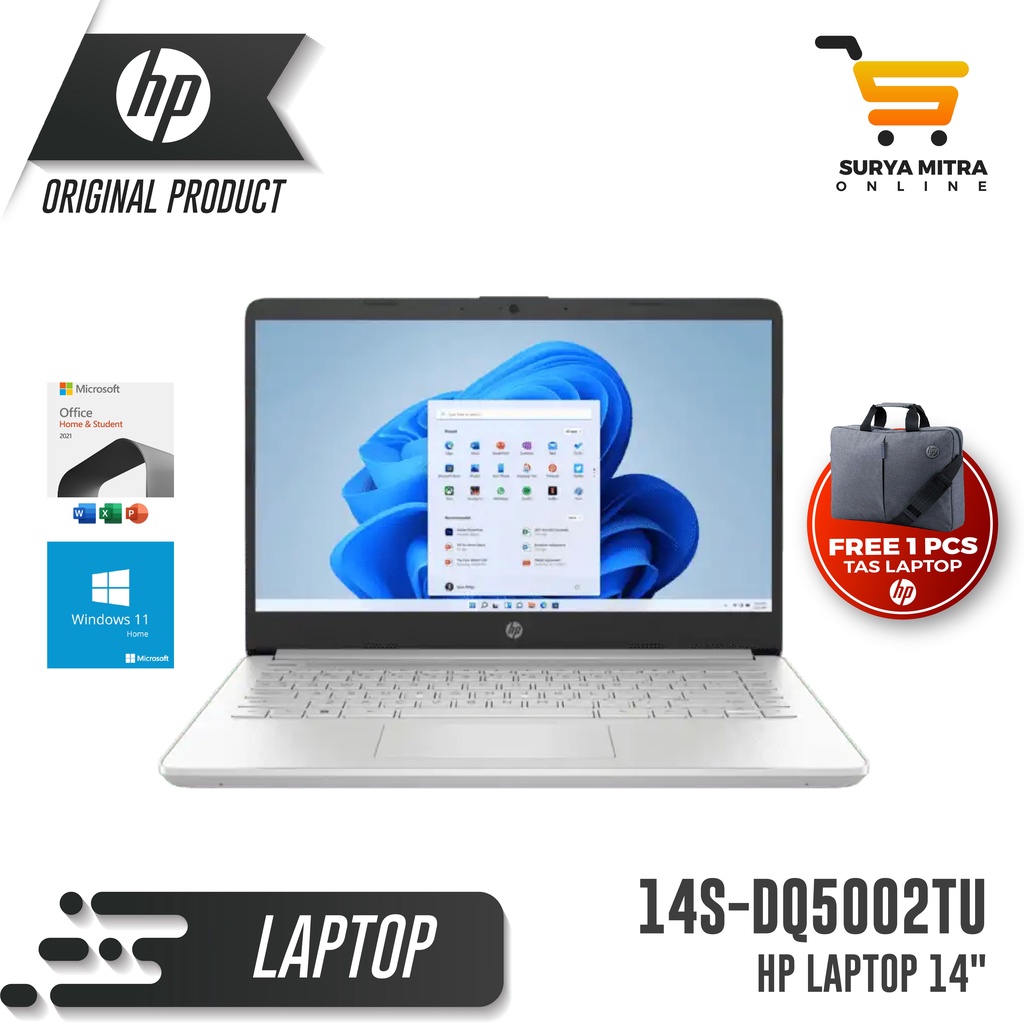 Laptop HP 14s-DQ5002TU i7-1260P 16GB 512GB Iris Xe 14 FHD IPS W11 OHS