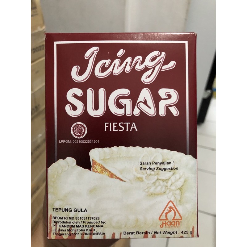 Icing Sugar HAAN 425 GR / Icing Sugar Fiesta / Gula Tepung Donat / Gula Halus