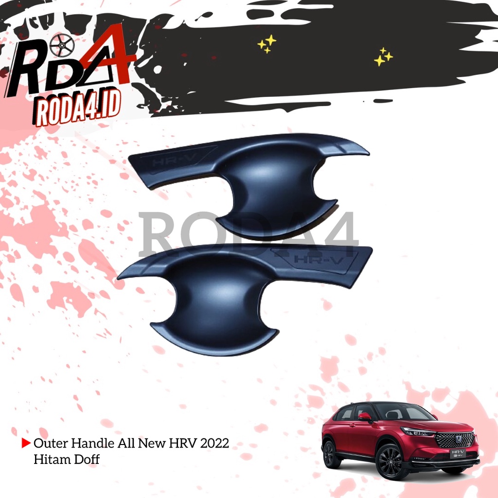 Outer Handle Mobil HRV Depan Pelindung Pintu Mobil All New HRV 2022 Hitam Doff Chrome