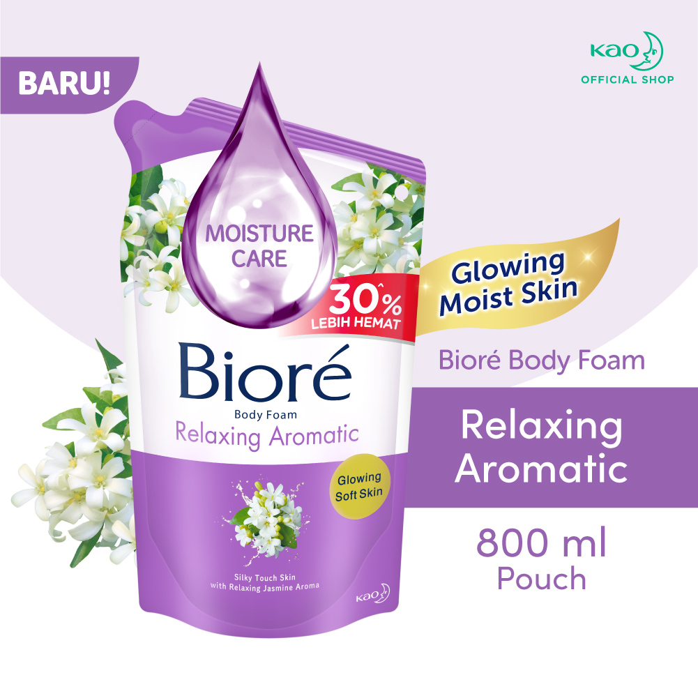 Biore Beauty Body Foam Relaxing Aromatic 800 Ml Sabun Mandi Cair Isi