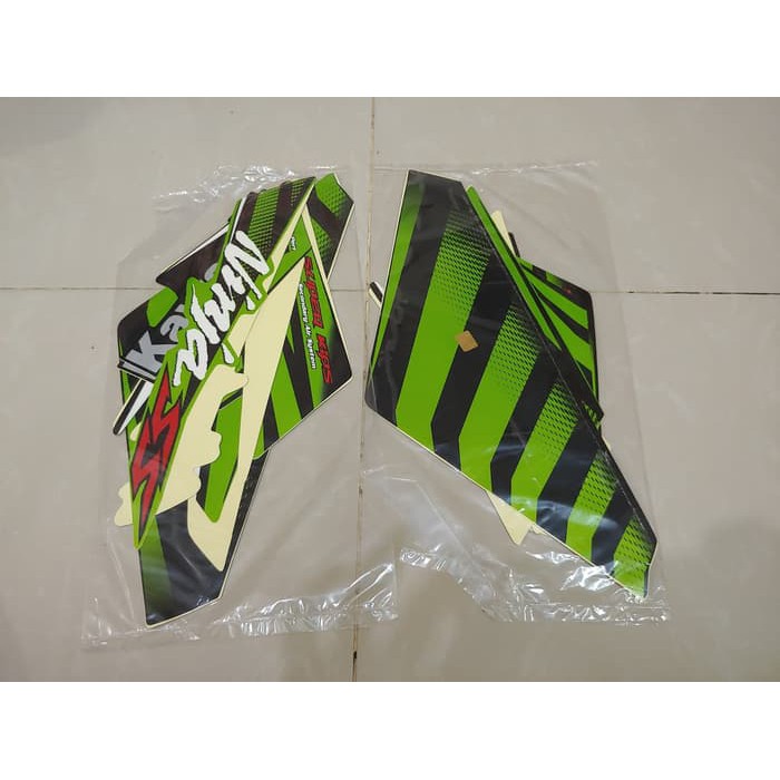 Stiker Bodi & Lis Body & Striping Ninja SS Hitam Hijau fix