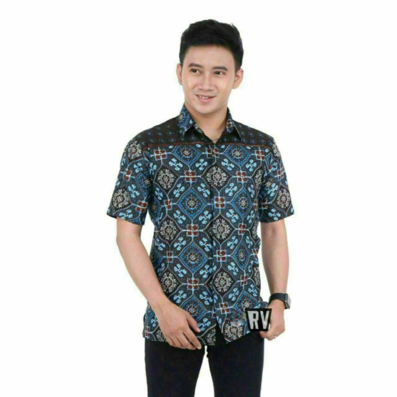 Baju Batik Pria Batik Pria Batik Lengan Pendek Batik Pria Lengan Pendek-Kramik